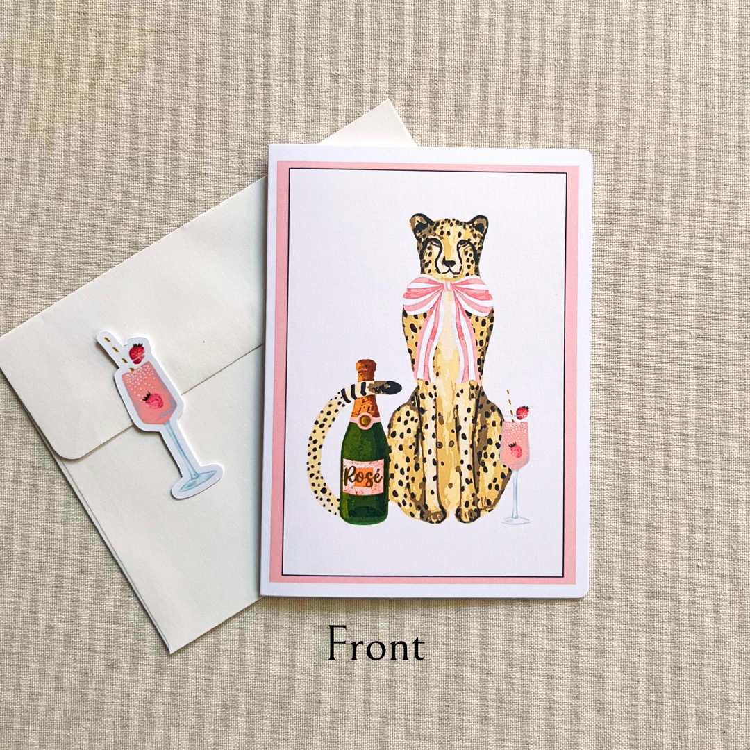 Wild About Rosé Greeting Card