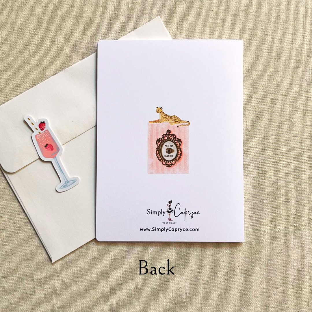 Wild About Rosé Greeting Card
