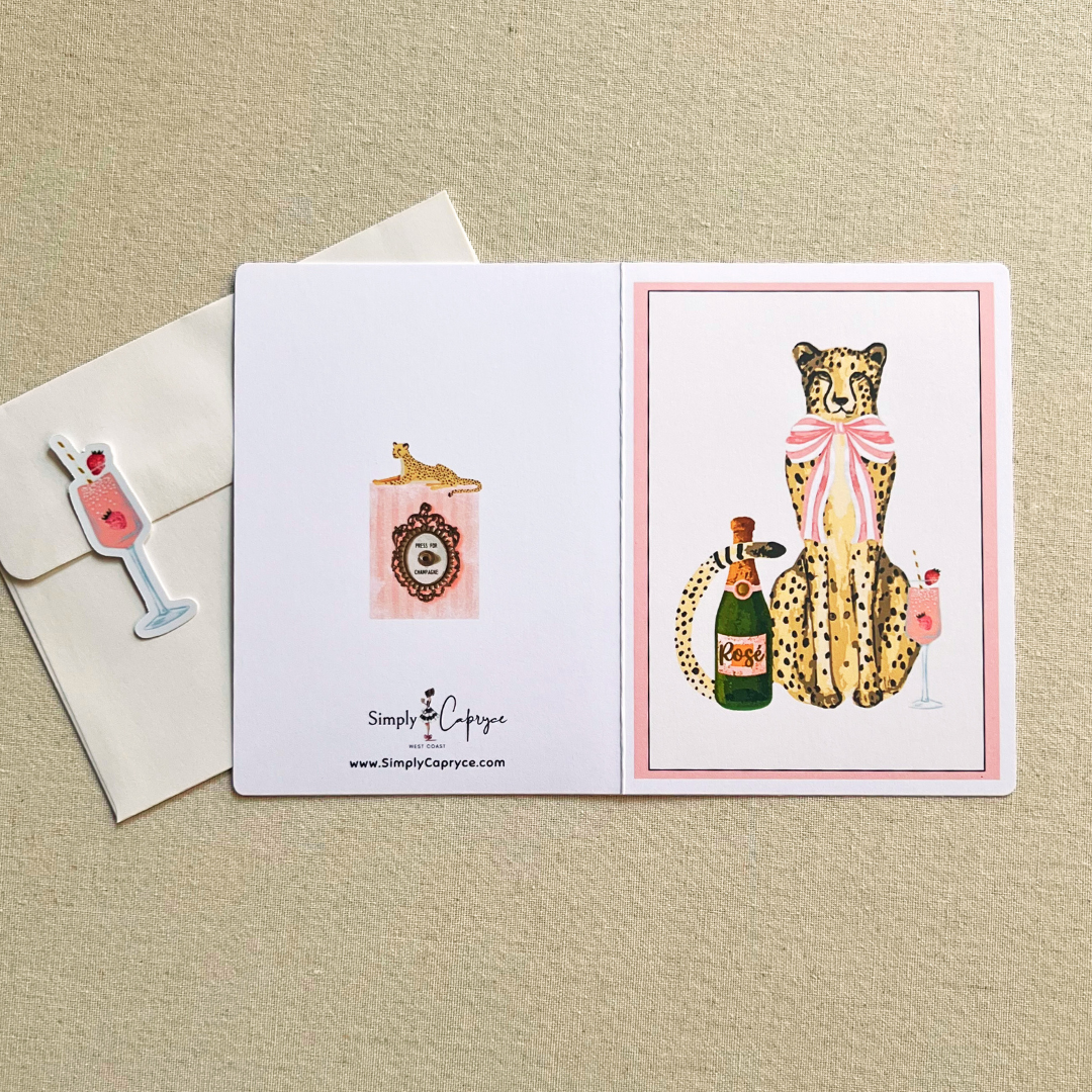 Wild About Rosé Greeting Card