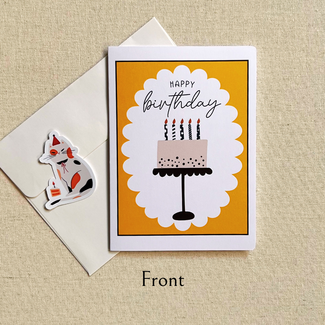 Whimsy Cake Happy Birthday Card