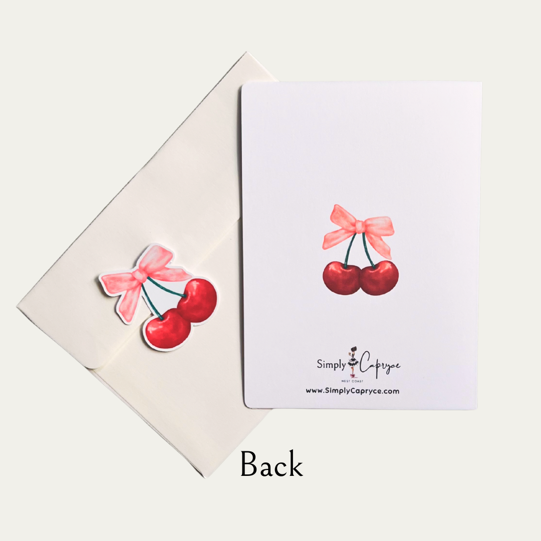 Happy Birthday With a Cherry on Top Birthday Card