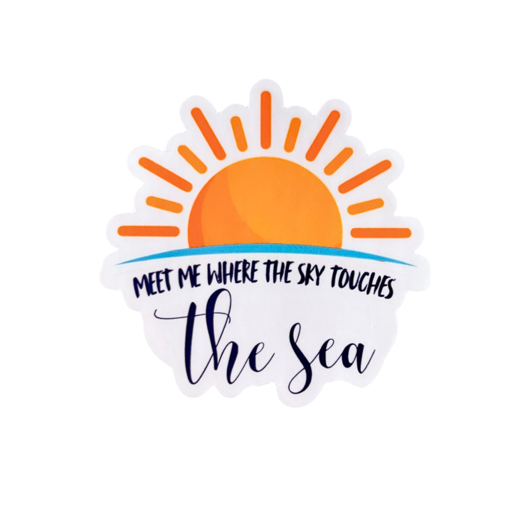 Meet Me Where The Sky Touches The Sea Sticker