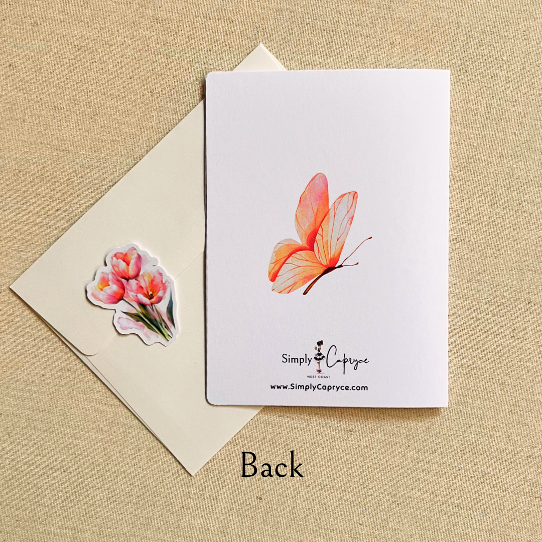 Watercolor Tulips Greeting Card