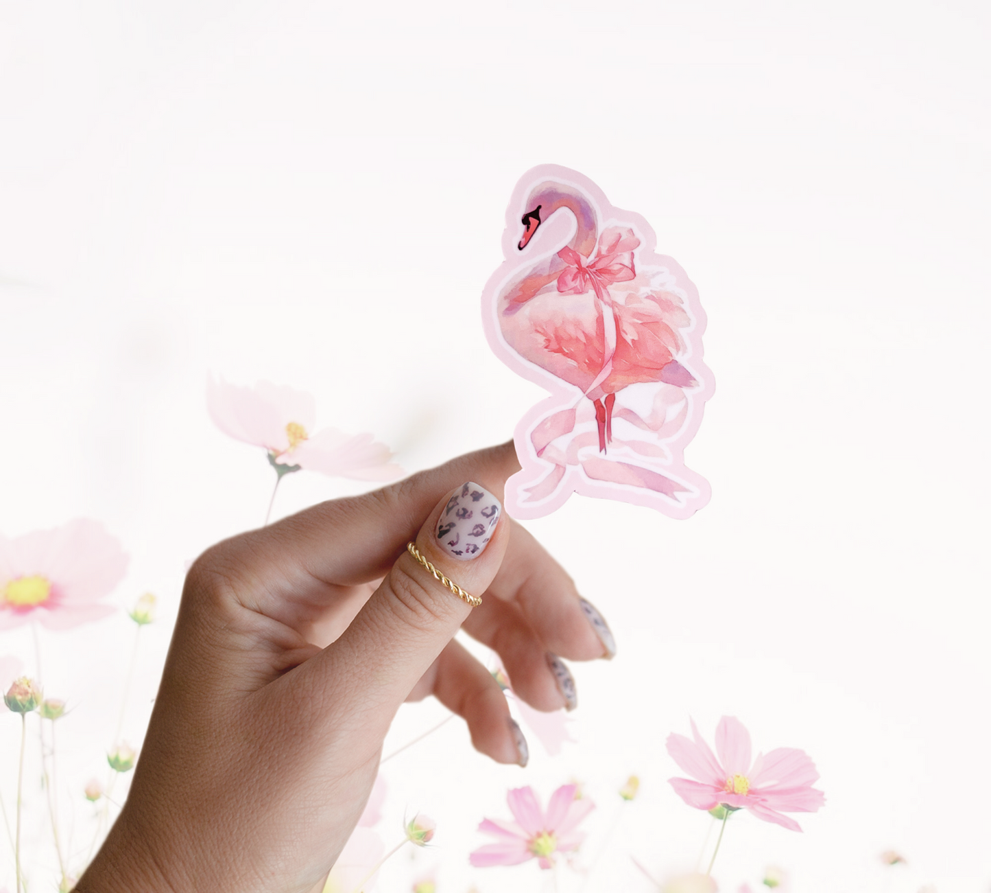 Coquette Swan Sticker
