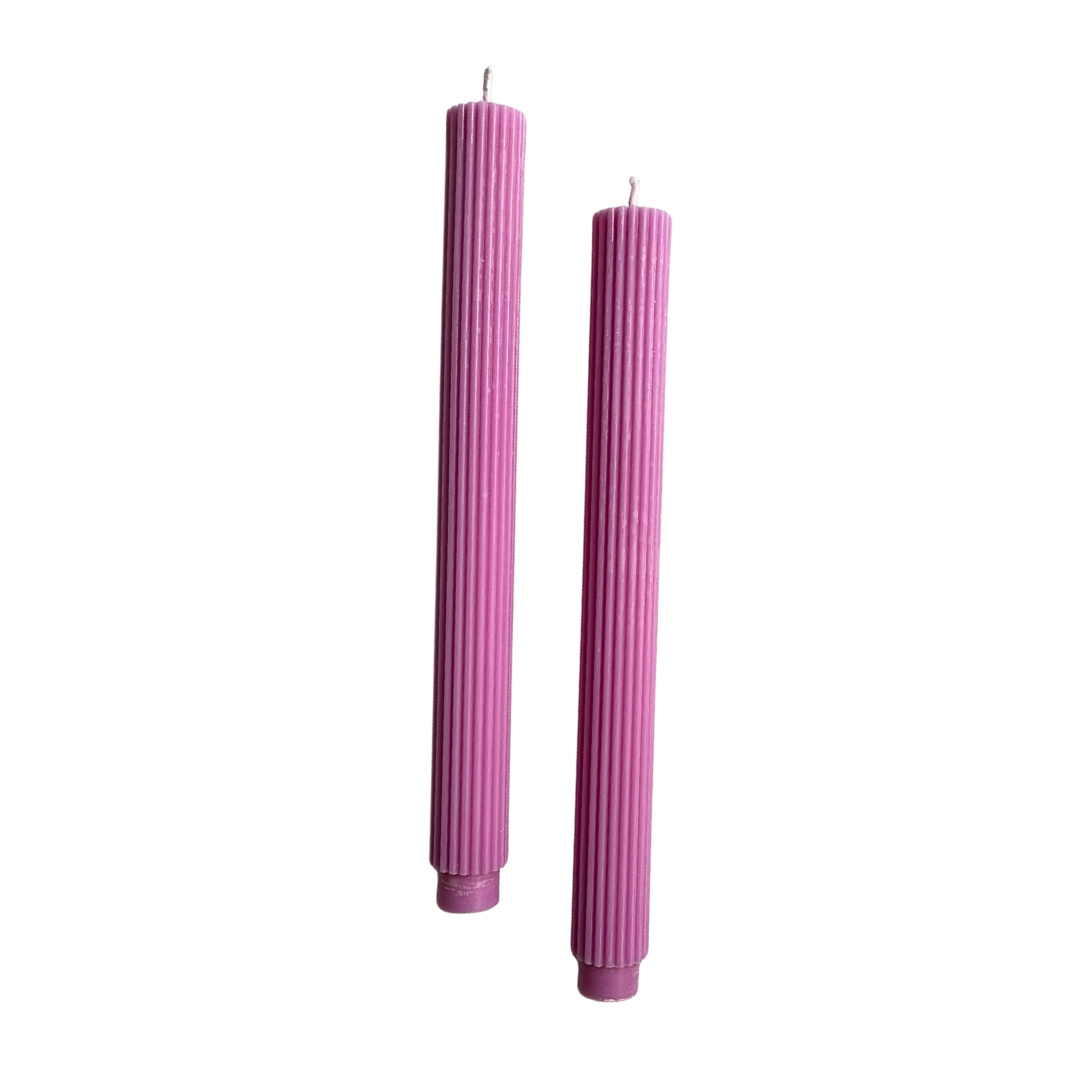 Fluted Taper Candle - 2 pk.
