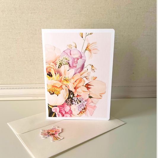 Blushed Market Bouquet Greeting Card