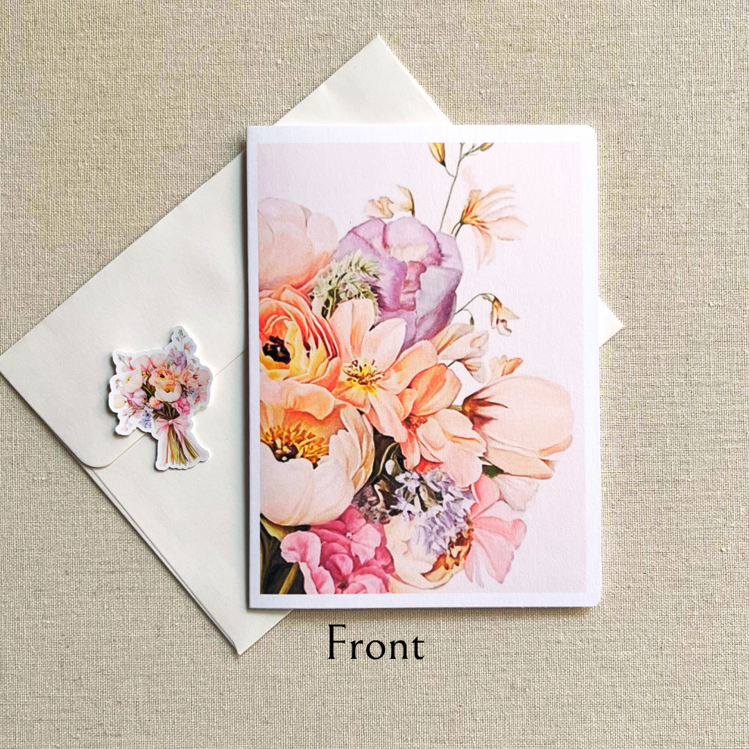 Blushed Market Bouquet Greeting Card