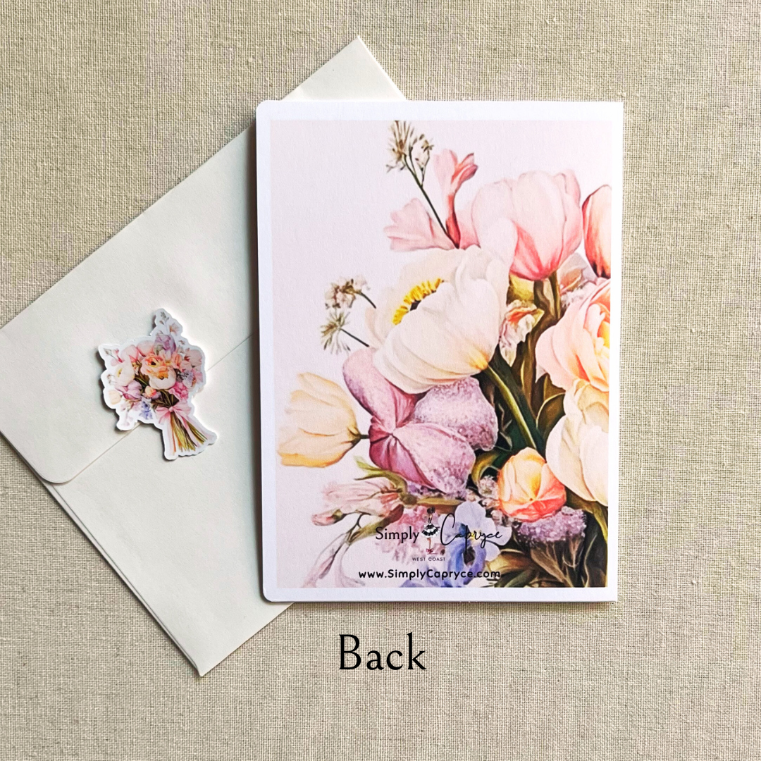Blushed Market Bouquet Greeting Card