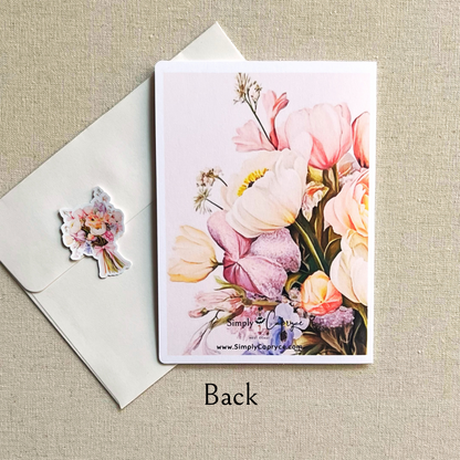 Blushed Market Bouquet Greeting Card