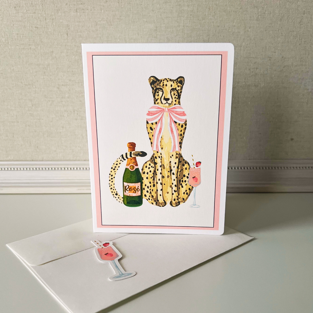 Wild About Rosé Greeting Card