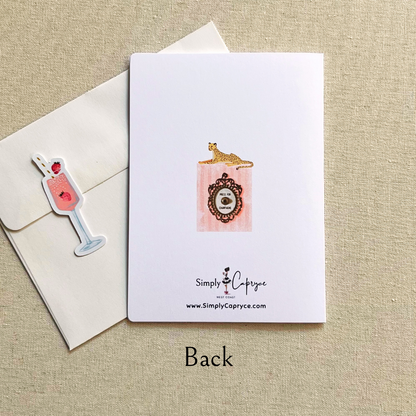 Wild About Rosé Greeting Card