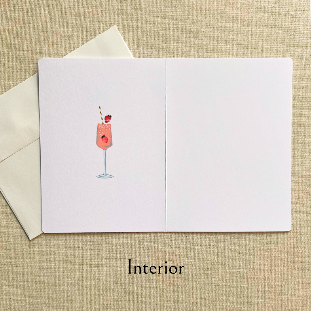 Wild About Rosé Greeting Card