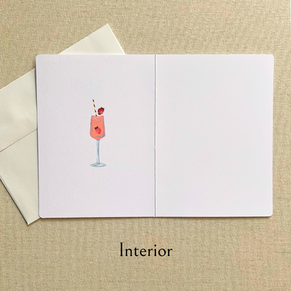 Wild About Rosé Greeting Card