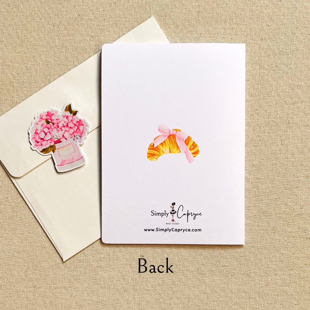 Croissants & Coffee Greeting Card