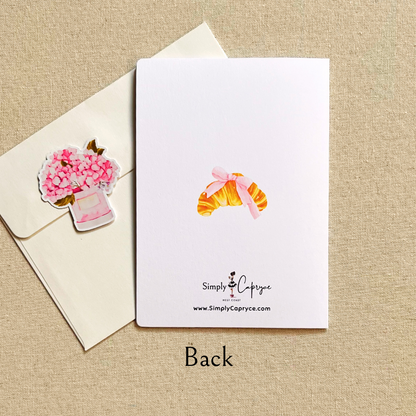 Croissants & Coffee Greeting Card
