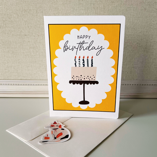 Whimsy Cake Happy Birthday Card