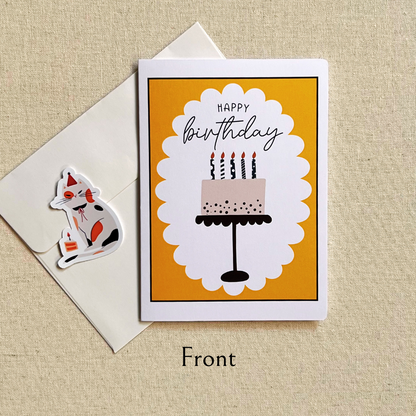 Whimsy Cake Happy Birthday Card