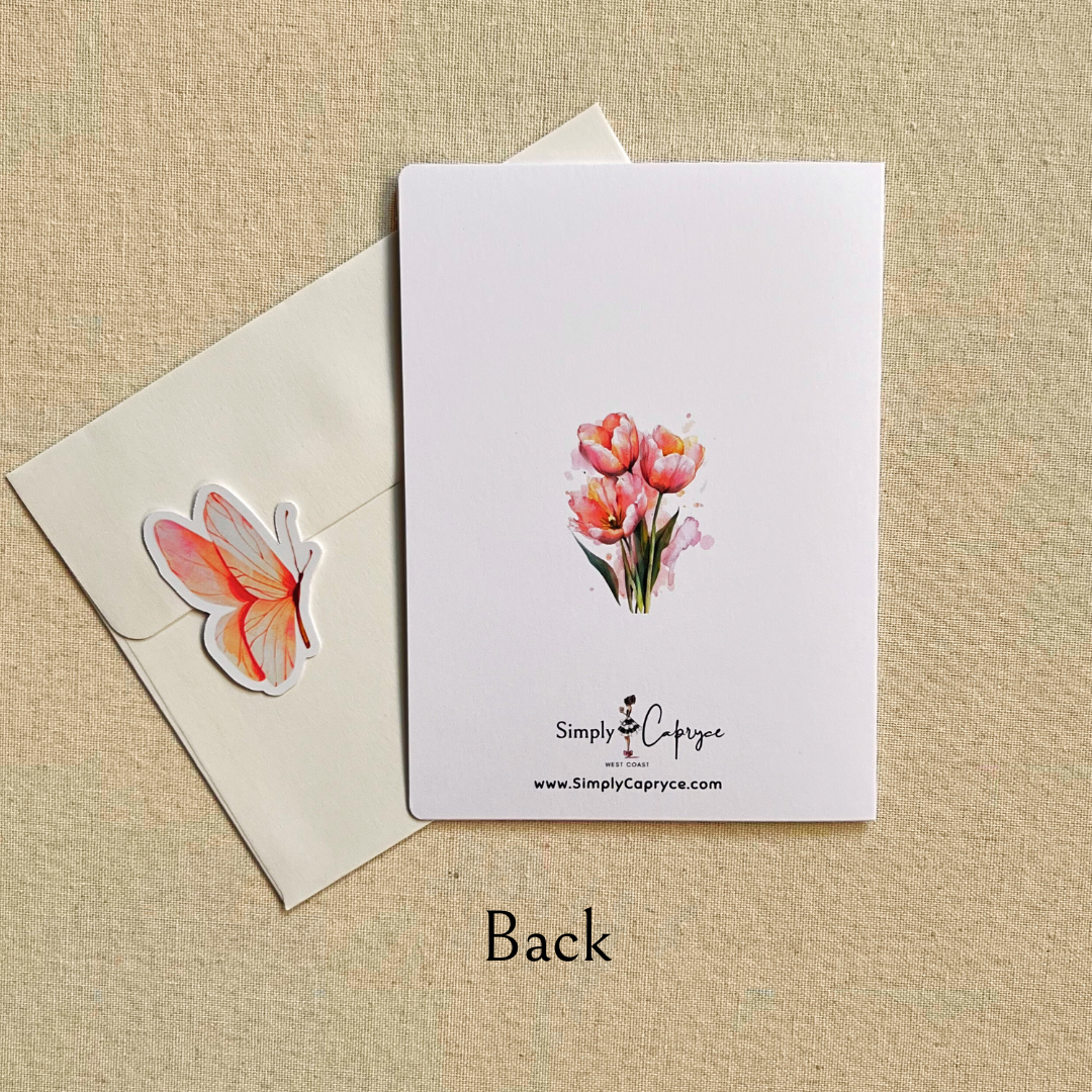 Tulips & Stripes Greeting Card