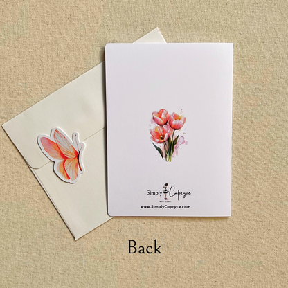 Tulips & Stripes Greeting Card