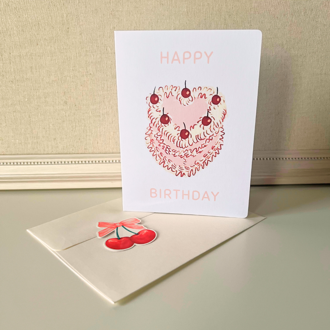 Happy Birthday With a Cherry on Top Birthday Card