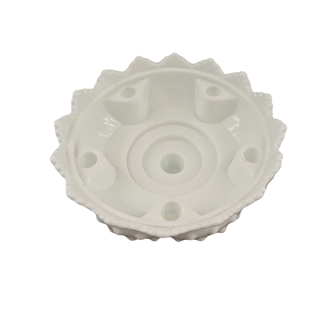 Vintage FENTON Hobnail Milk Glass Candle Holder Centerpiece