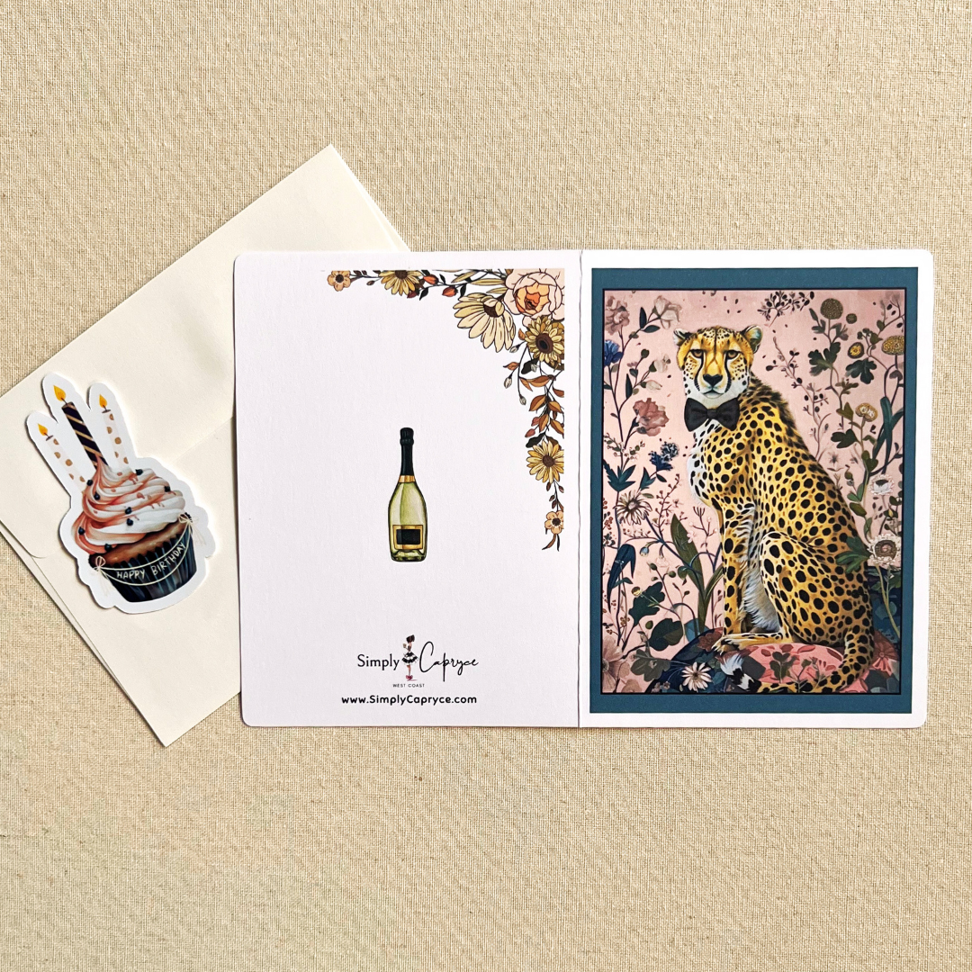 Dapper Cheetah Birthday Card