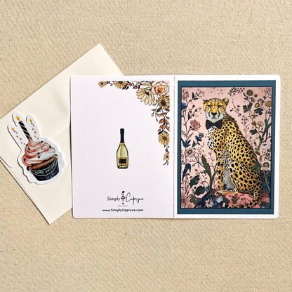 Dapper Cheetah Birthday Card