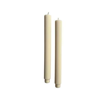 Fluted Taper Candle - 2 pk.