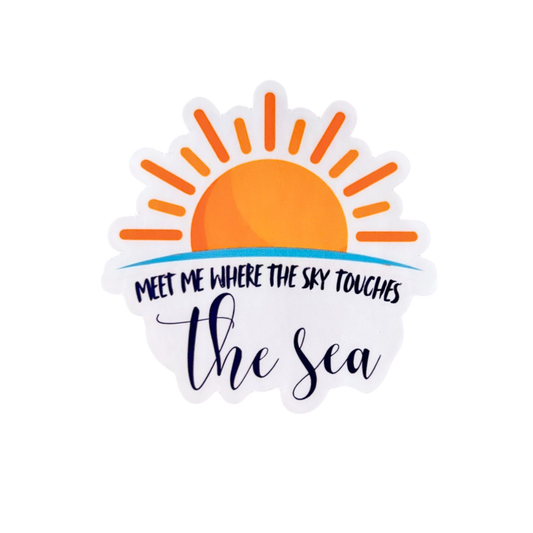 Meet Me Where The Sky Touches The Sea Sticker