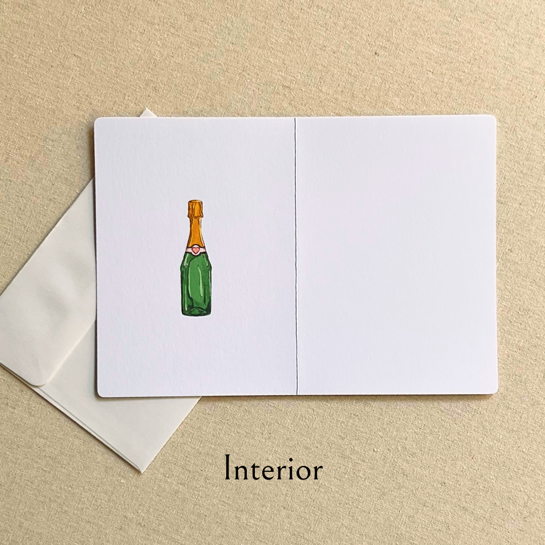 Cheers Cheetah & Champagne Card