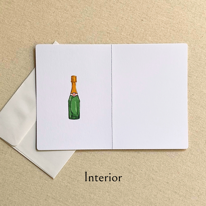 Cheers Cheetah & Champagne Card