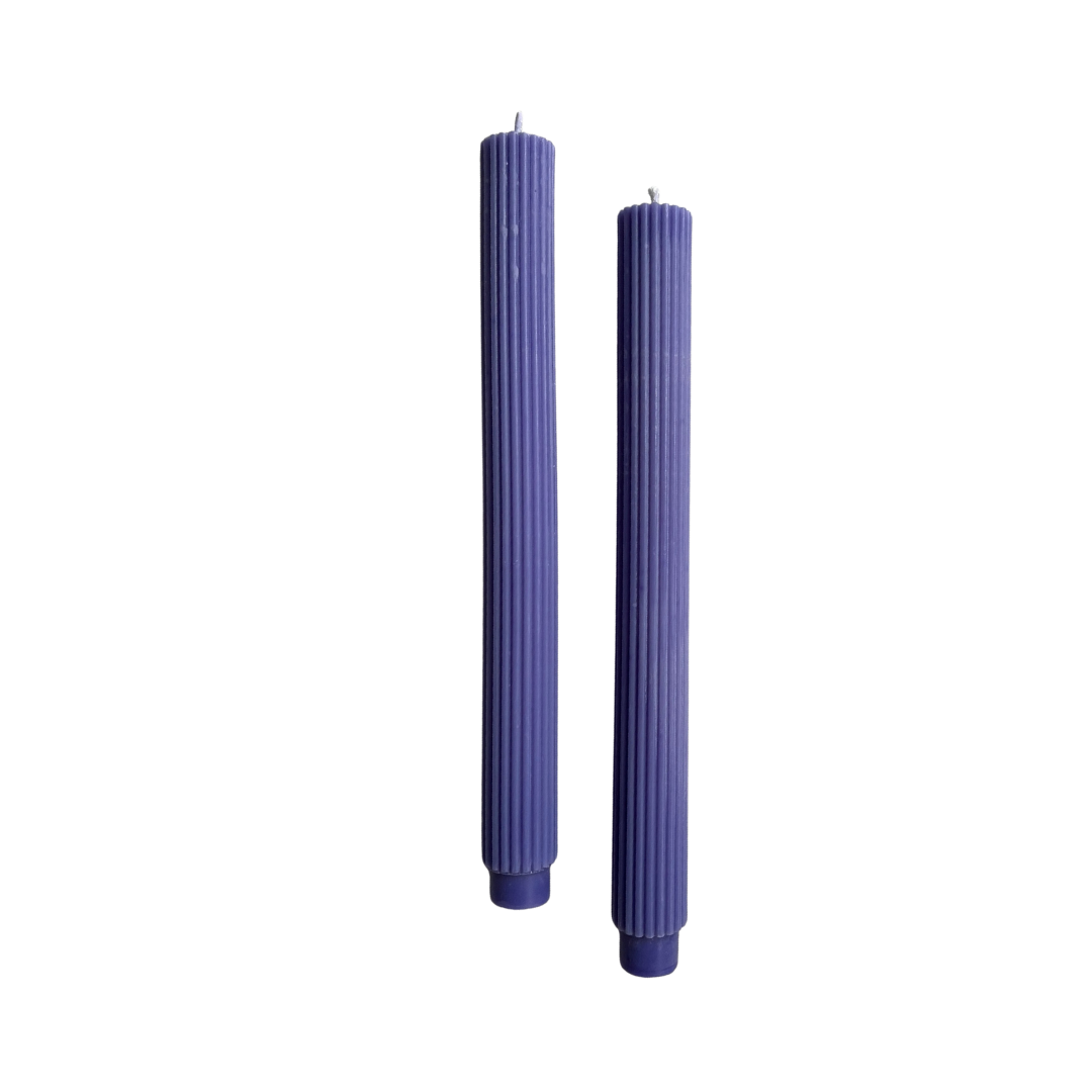 Fluted Taper Candle - 2 pk.