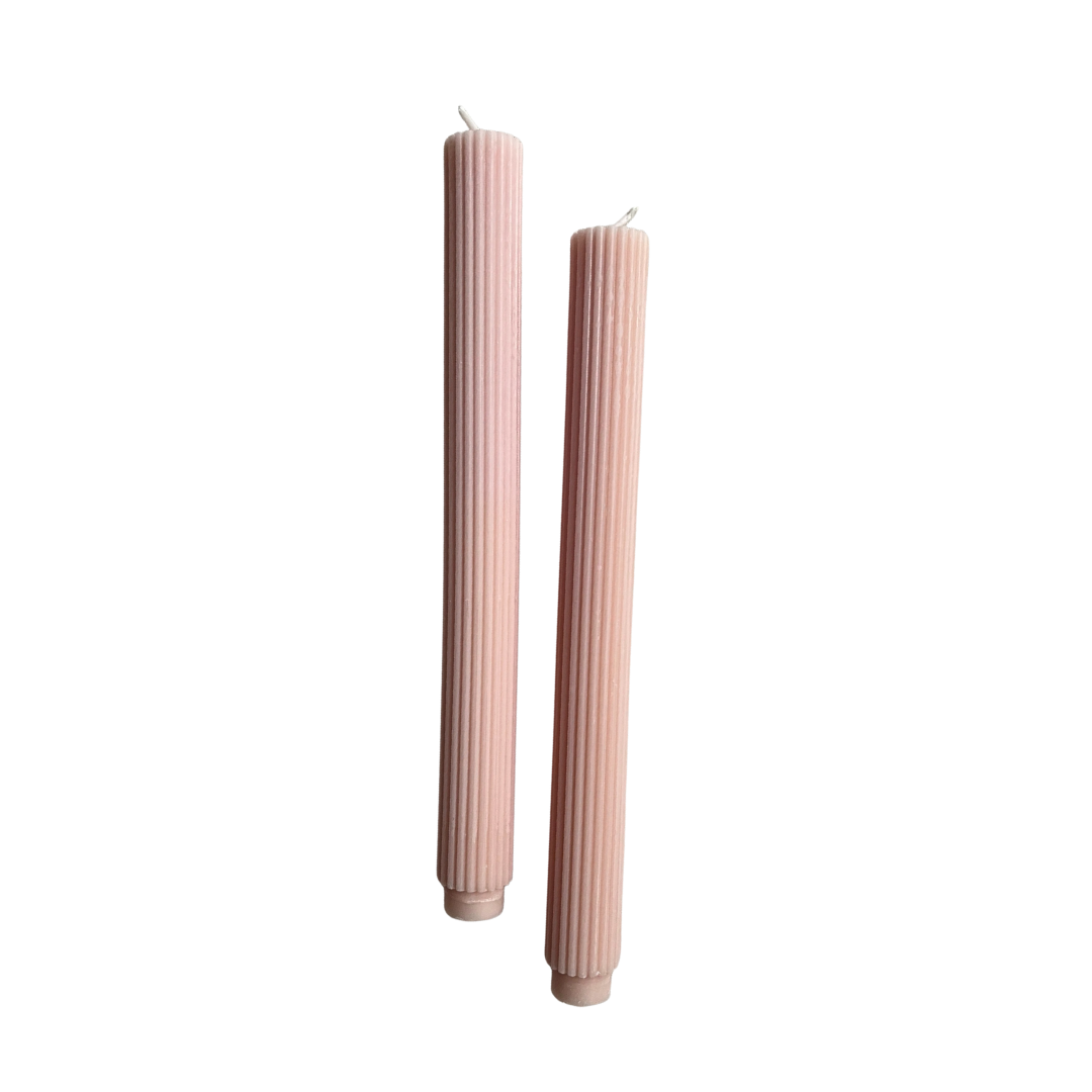 Fluted Taper Candle - 2 pk.