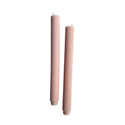 Fluted Taper Candle - 2 pk.