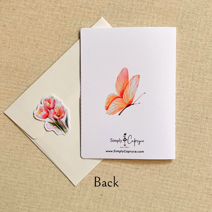 Watercolor Tulips Greeting Card