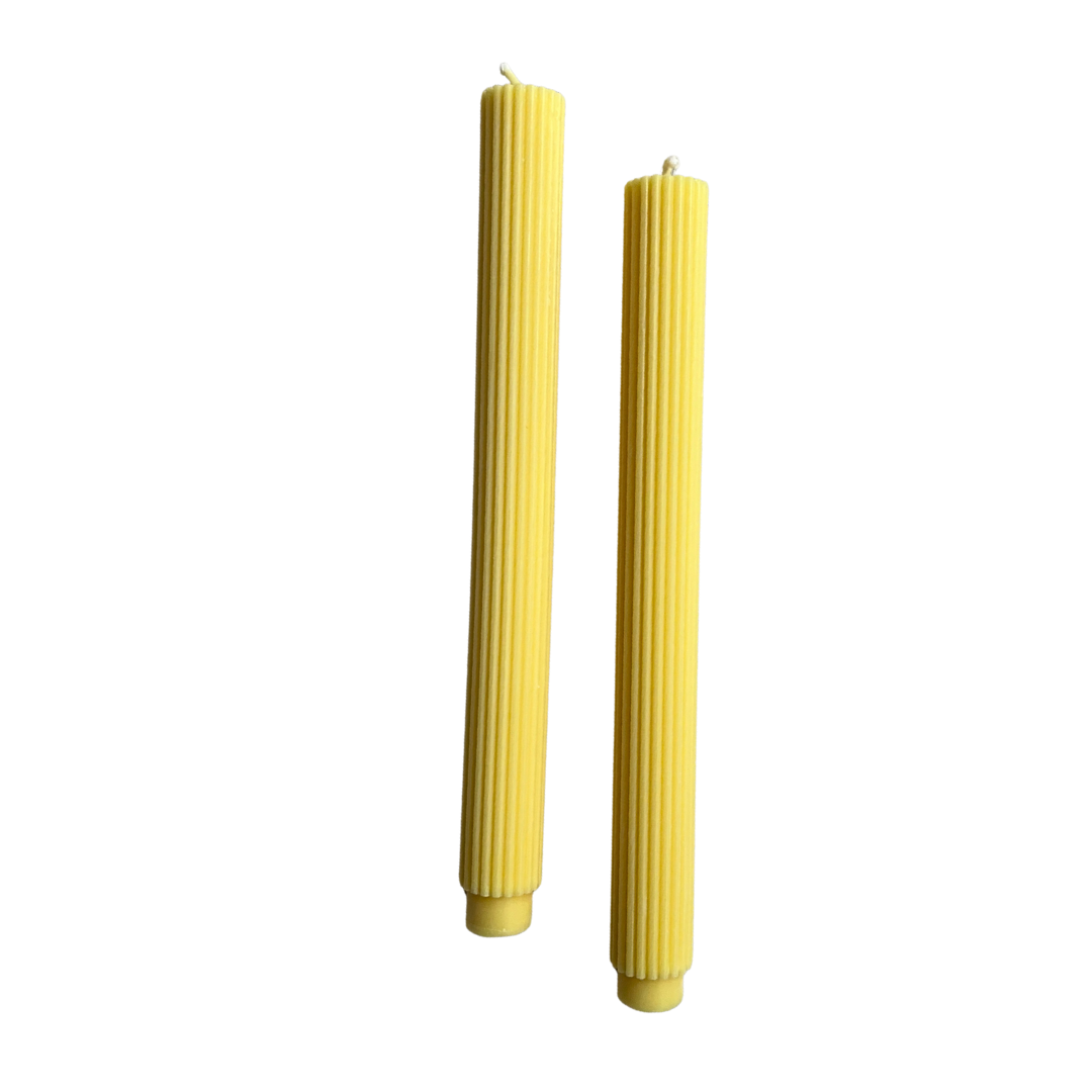 Fluted Taper Candle - 2 pk.