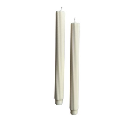 Fluted Taper Candle - 2 pk.
