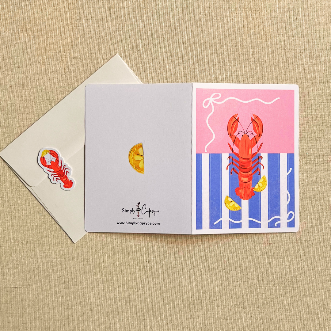 Lobster & Lemons Greeting Card