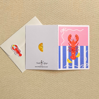 Lobster & Lemons Greeting Card