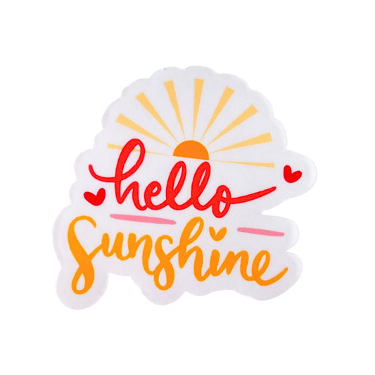 Hello Sunshine & Hearts Sticker