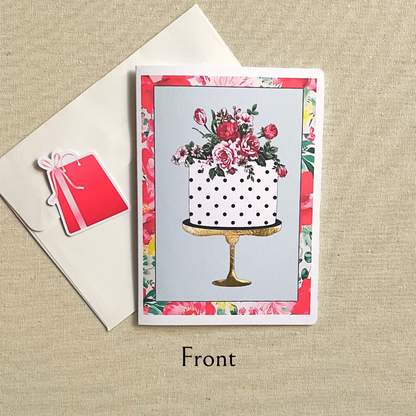 Flowers & Cake Greeting Card
