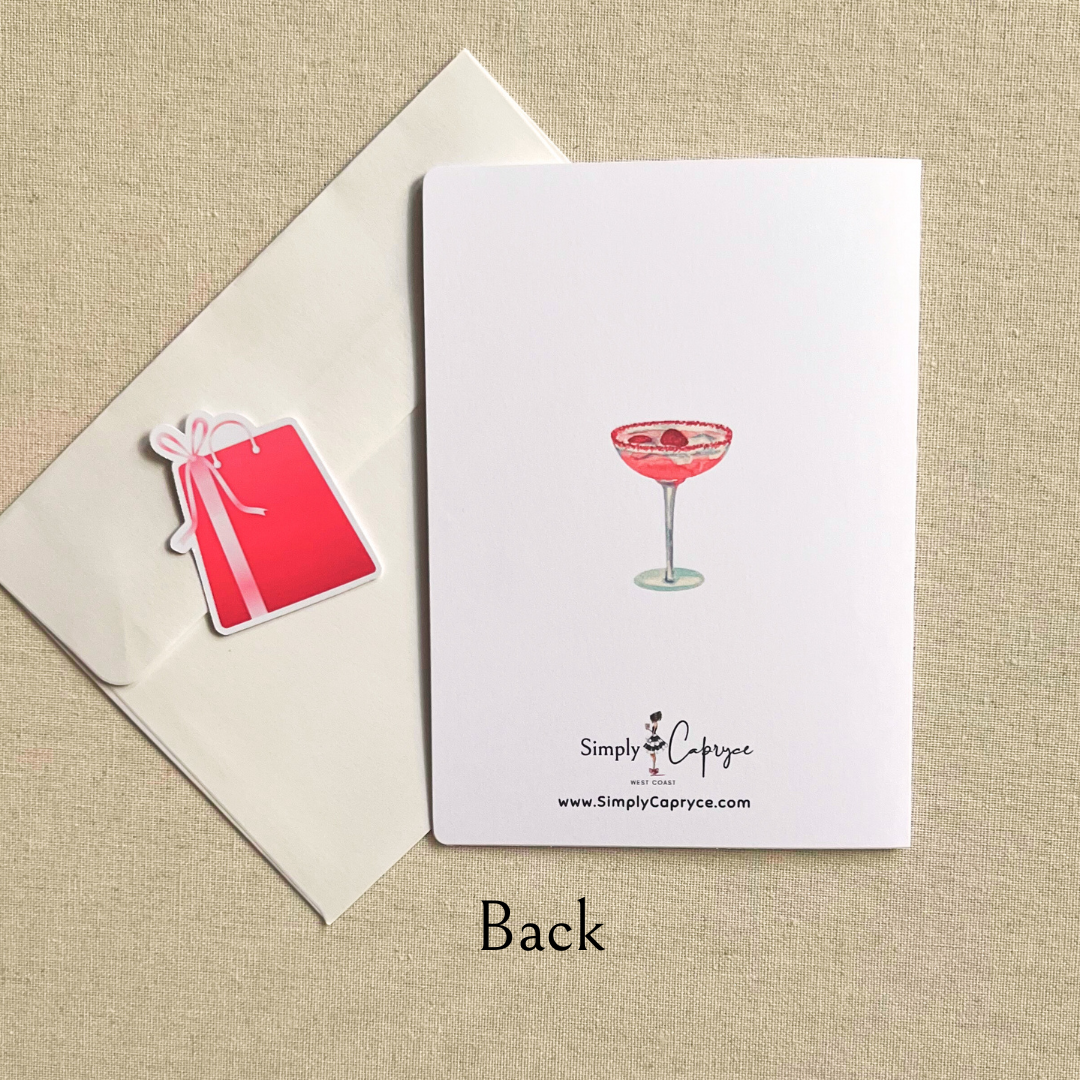 Flowers & Cake Greeting Card