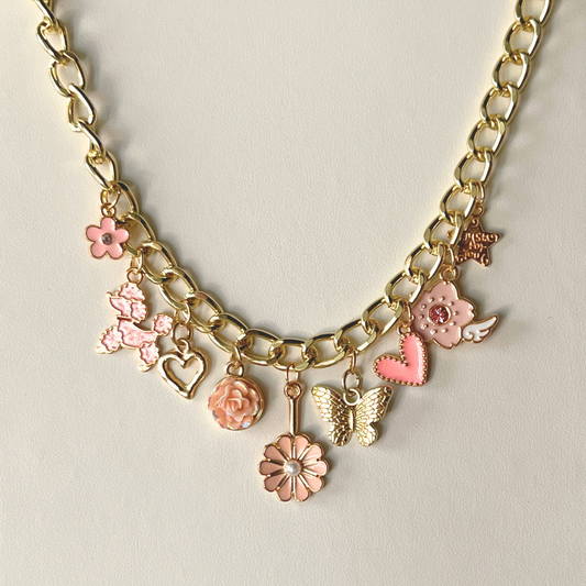 Pretty in Pink Charm Necklace