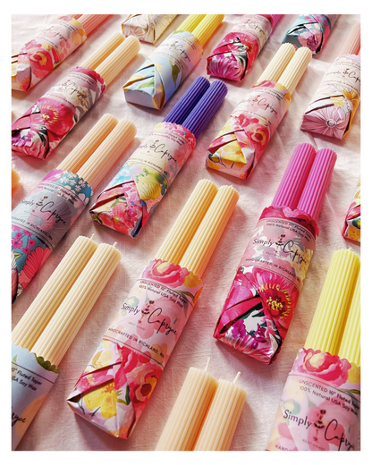 Fluted Taper Candle - 2 pk.