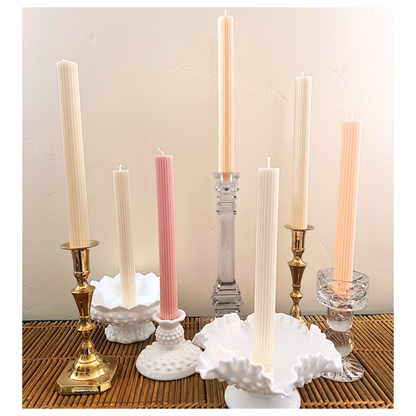 Fluted Taper Candle - 2 pk.