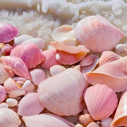 Pink Seashells Candle
