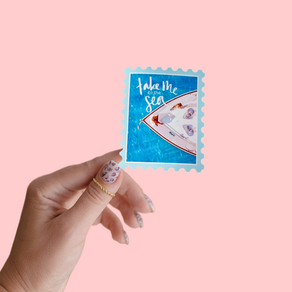 Take Me To The Sea Ticket Sticker