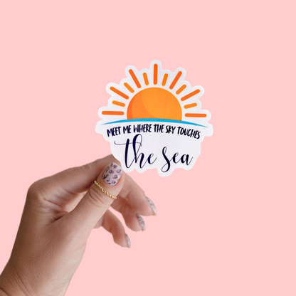 Meet Me Where The Sky Touches The Sea Sticker